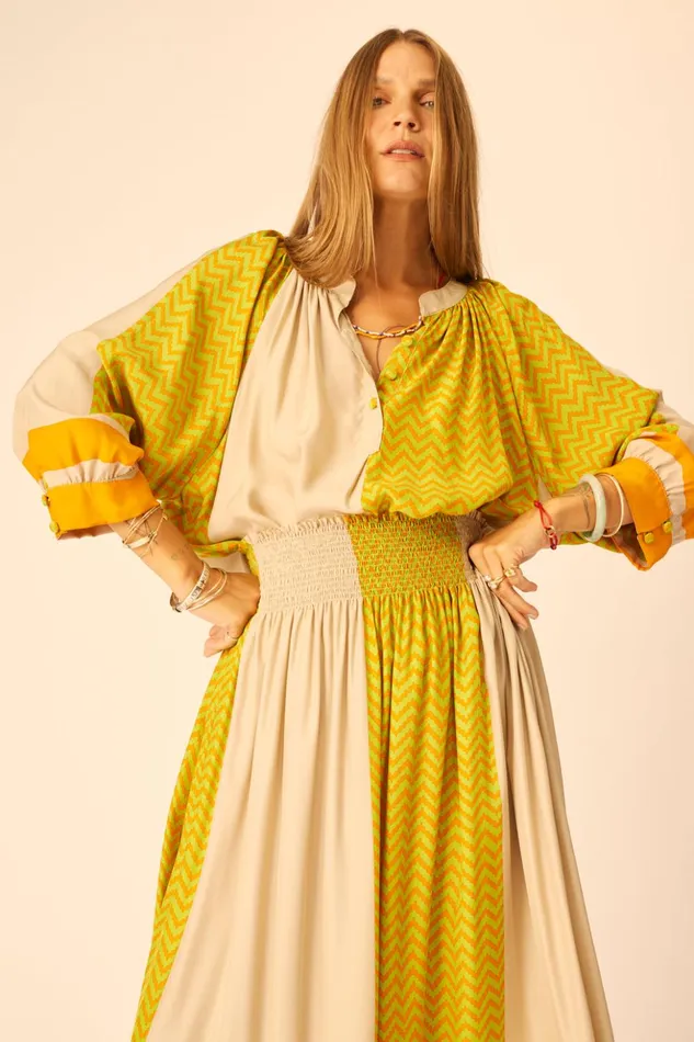 Remy Top Block Zigzag Tangerine Women Natalie Martin Tops