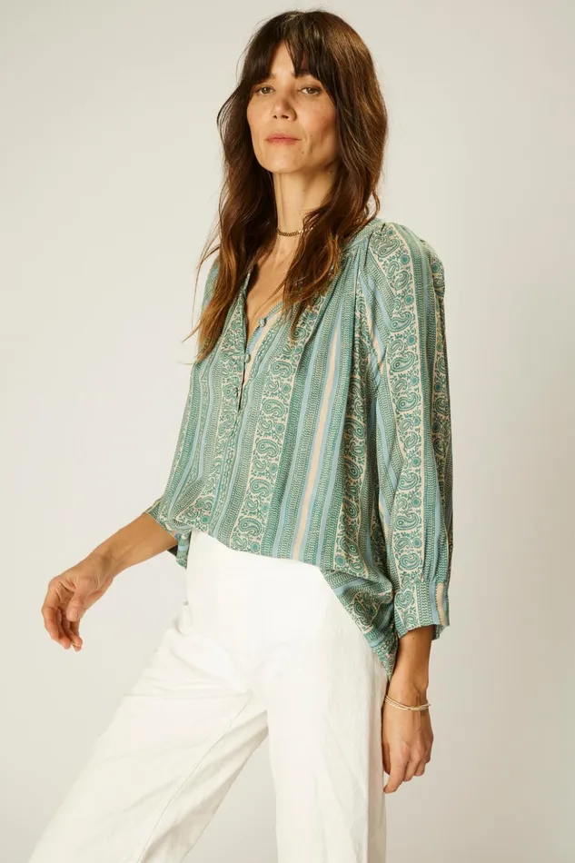 Remy Top Paisley Stripe Pool Women Natalie Martin Tops