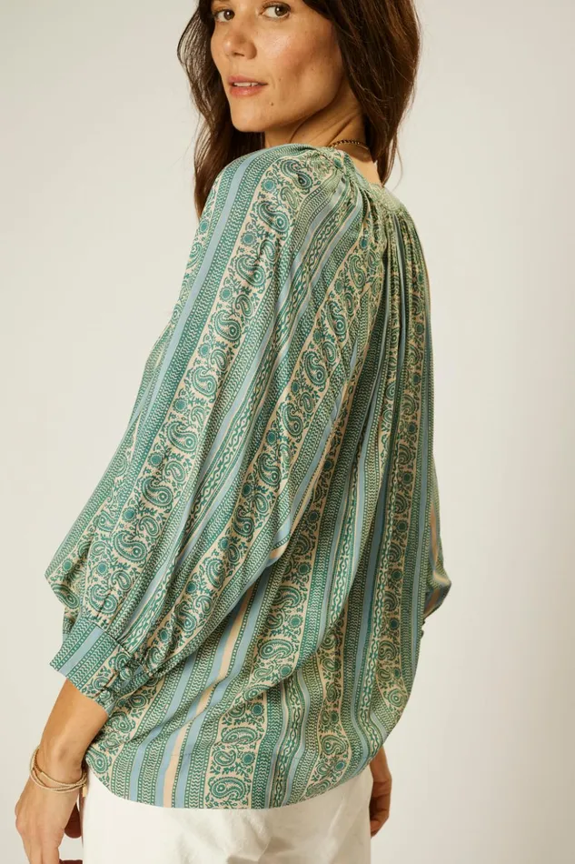 Remy Top Paisley Stripe Pool Women Natalie Martin Tops