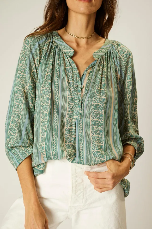 Remy Top Paisley Stripe Pool Women Natalie Martin Tops