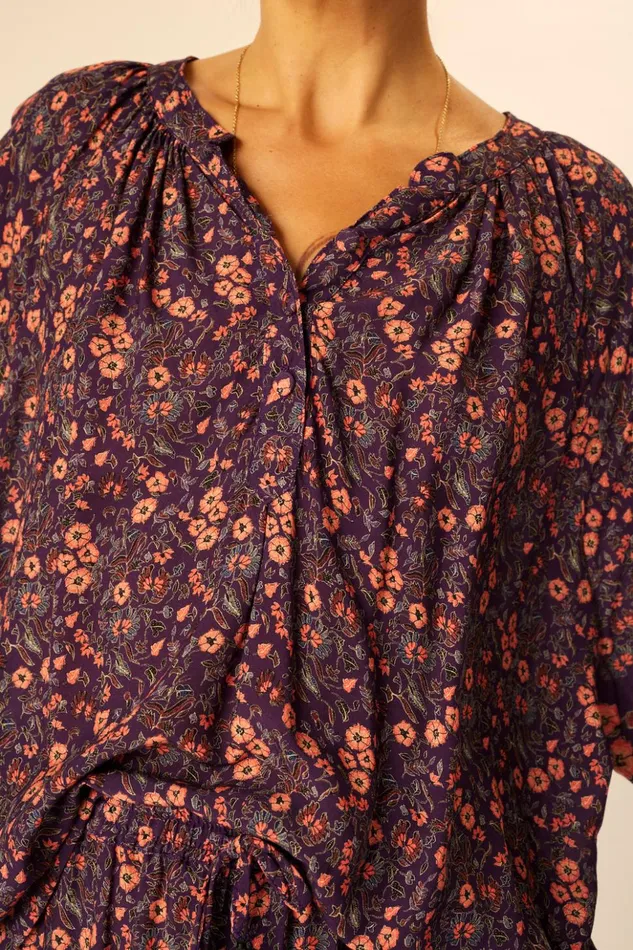 Remy Top Petite Fleur Aubergine Women Natalie Martin Tops