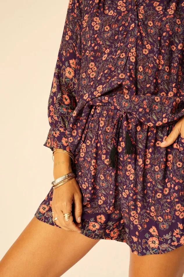 Remy Top Petite Fleur Aubergine Women Natalie Martin Tops
