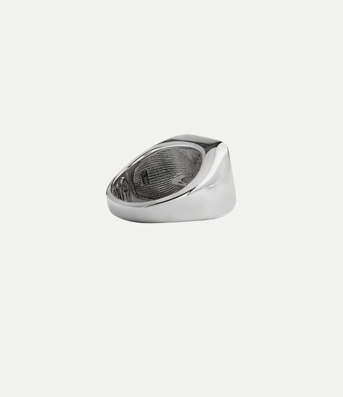 Rings Men Vivienne Westwood Carlo Ring In PlatinumBlackCz