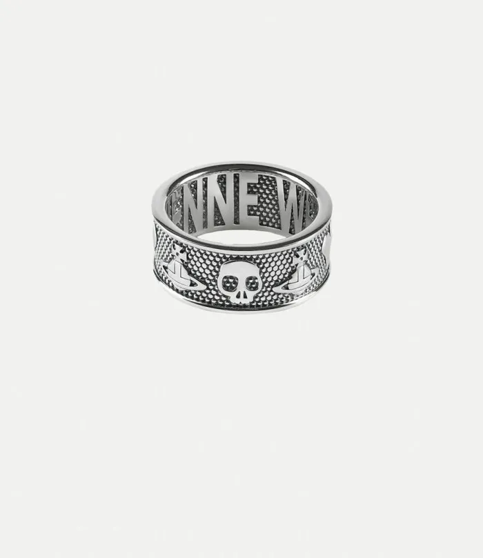 Rings Men Vivienne Westwood Kingston Ring In OxidisedSilver925