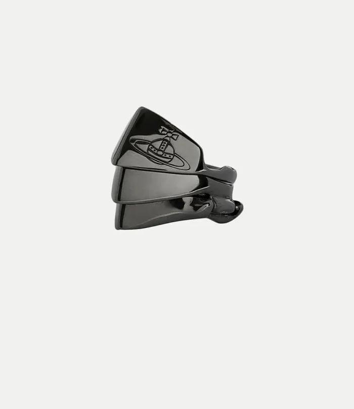 Rings Men Vivienne Westwood Knuckleduster Ring In Ruthenium