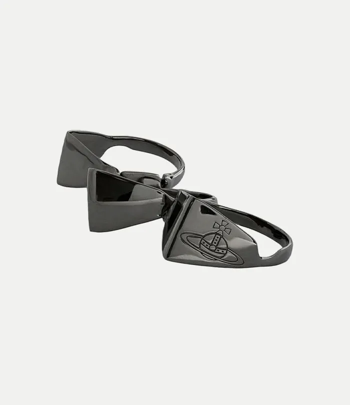 Rings Men Vivienne Westwood Knuckleduster Ring In Ruthenium