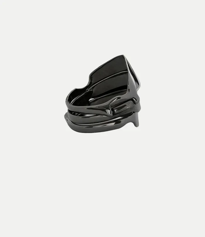 Rings Men Vivienne Westwood Knuckleduster Ring In Ruthenium