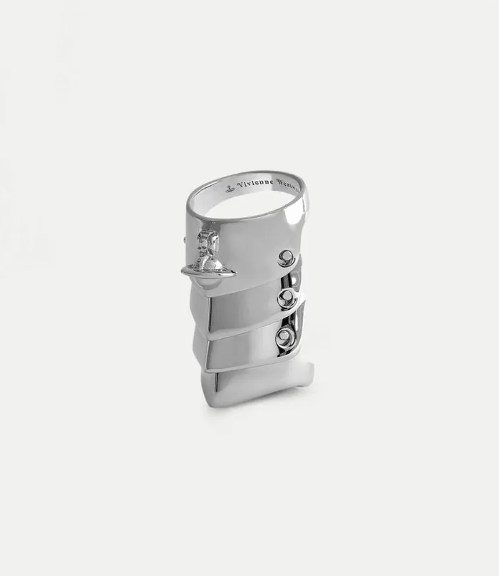 Rings WomenMen Vivienne Westwood Armour Ring In Platinum