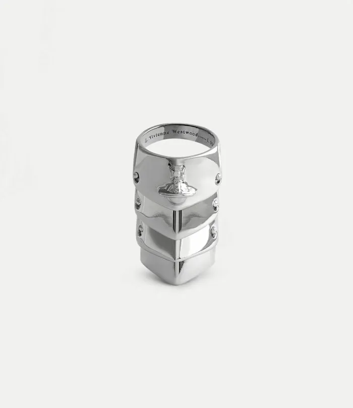 Rings WomenMen Vivienne Westwood Armour Ring In Platinum
