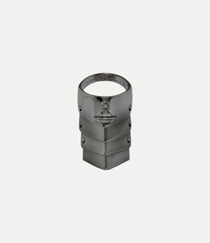 Rings WomenMen Vivienne Westwood Armour Ring In Ruthenium