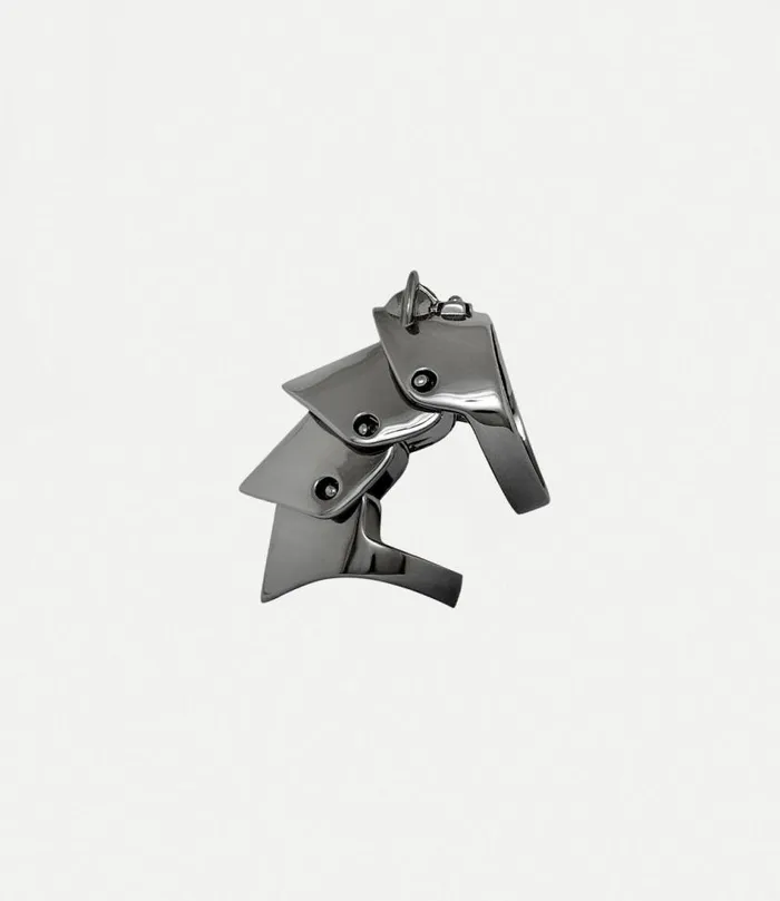 Rings WomenMen Vivienne Westwood Armour Ring In Ruthenium