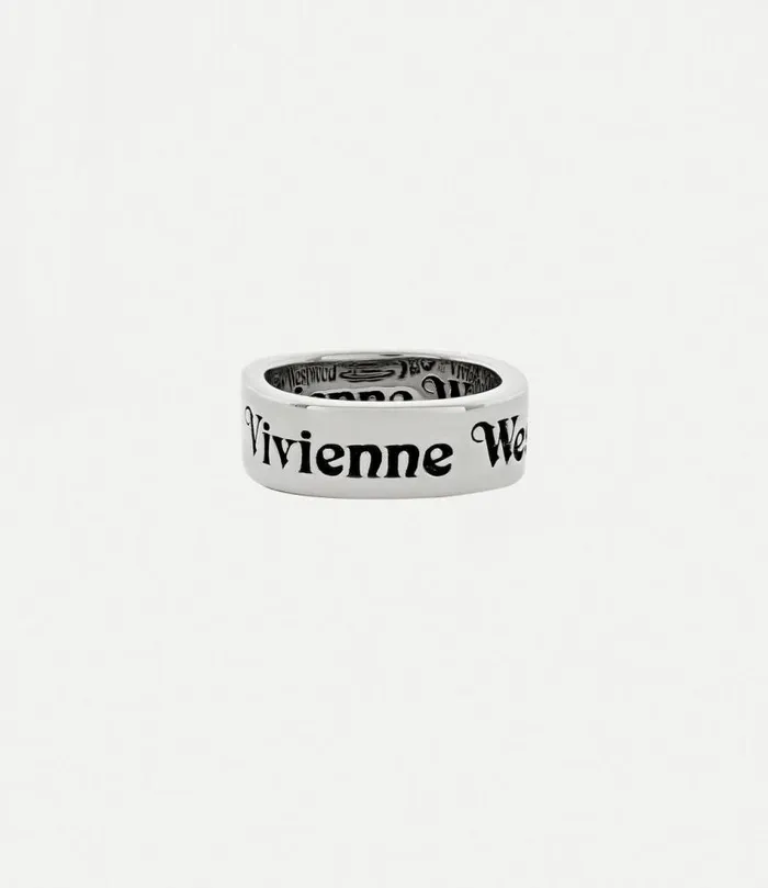 Rings WomenMen Vivienne Westwood Tiziano Ring In PlatinumBlackPatina