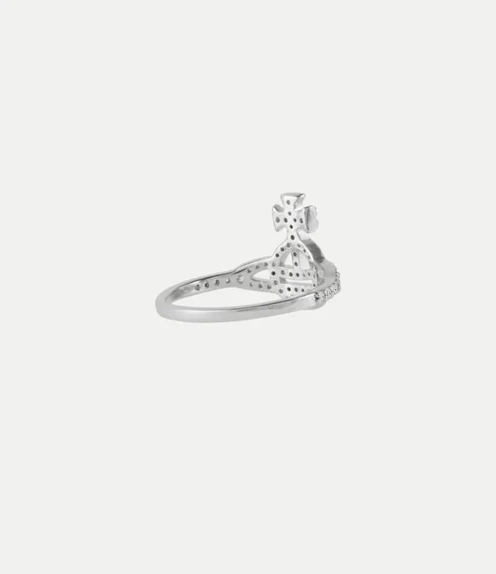 Rings Women Vivienne Westwood Calliope Ring In PlatinumWhiteCz