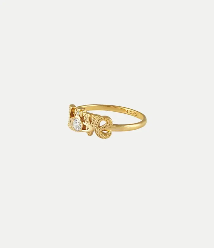 Rings Women Vivienne Westwood Erica Ring In GoldWhiteCz