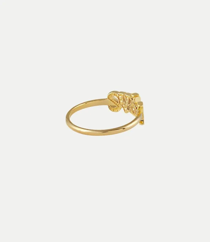 Rings Women Vivienne Westwood Erica Ring In GoldWhiteCz
