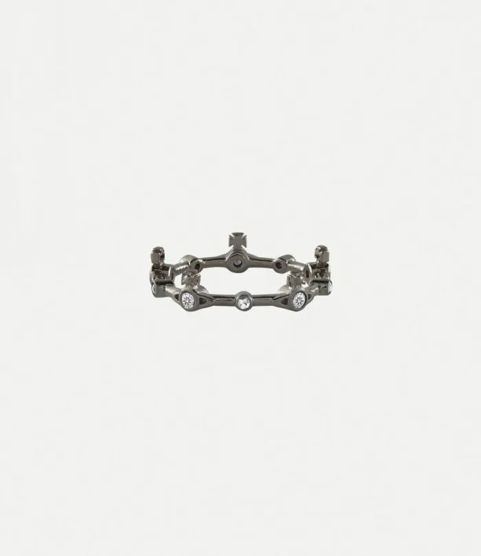 Rings Women Vivienne Westwood Felicia Ring In RutheniumWhiteCz
