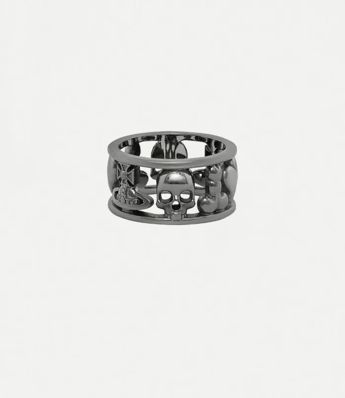 Rings Women Vivienne Westwood Leonce Ring In Ruthenium