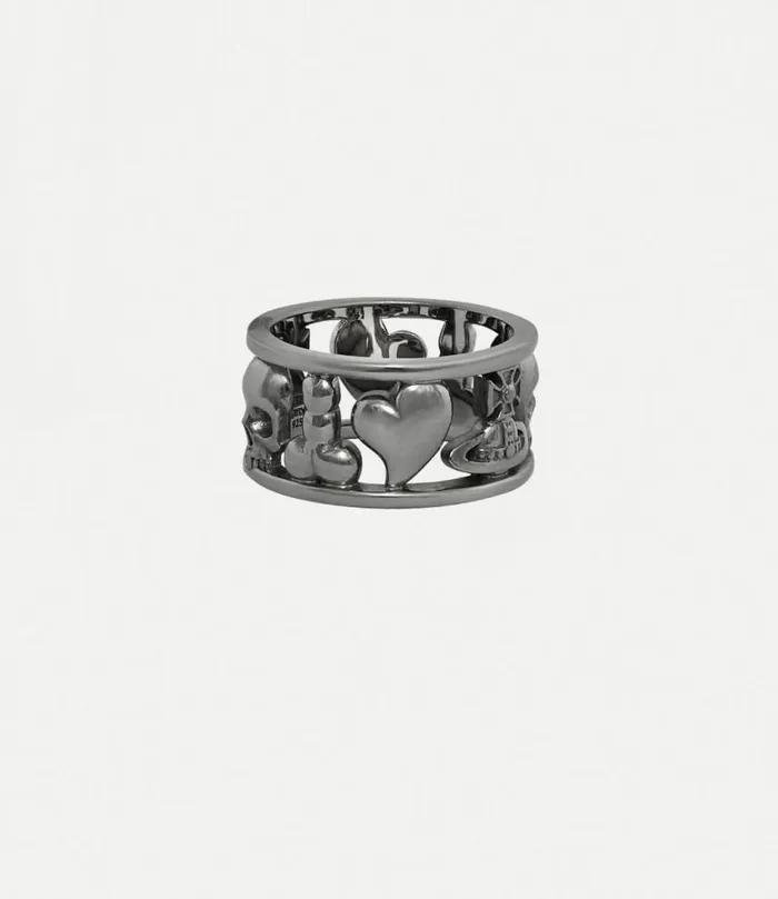 Rings Women Vivienne Westwood Leonce Ring In Ruthenium