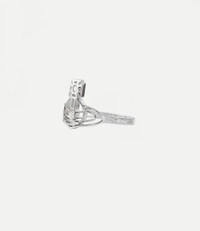 Rings Women Vivienne Westwood Marquetta Ring In PlatinumWhiteCz