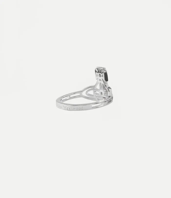 Rings Women Vivienne Westwood Marquetta Ring In PlatinumWhiteCz
