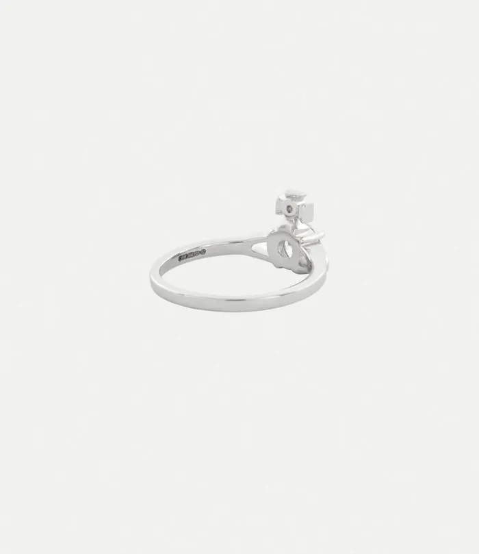 Rings Women Vivienne Westwood Reina Petite Ring In PlatinumWhiteCz