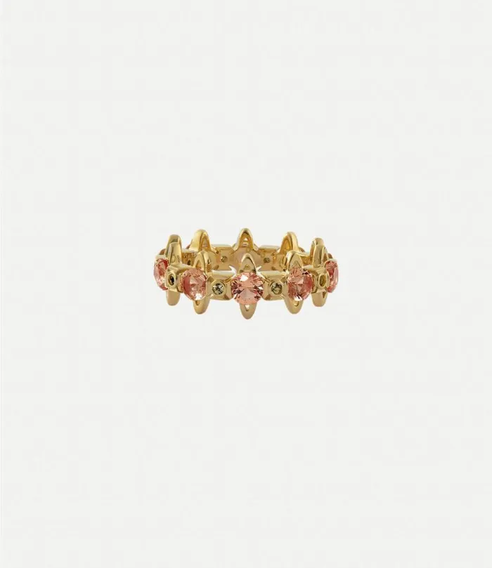 Rings Women Vivienne Westwood Warwick Ring In GoldDarkChampagneCz