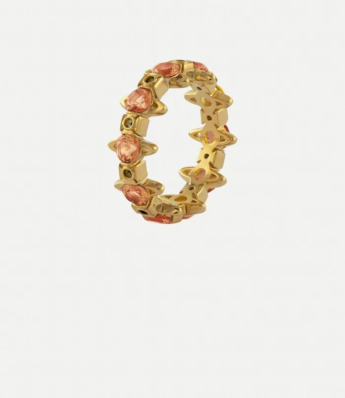 Rings Women Vivienne Westwood Warwick Ring In GoldDarkChampagneCz