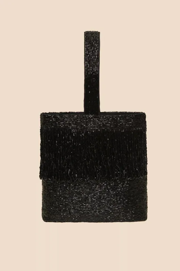 Rixo Bags Women Zenni Beaded Bucket Bag Black