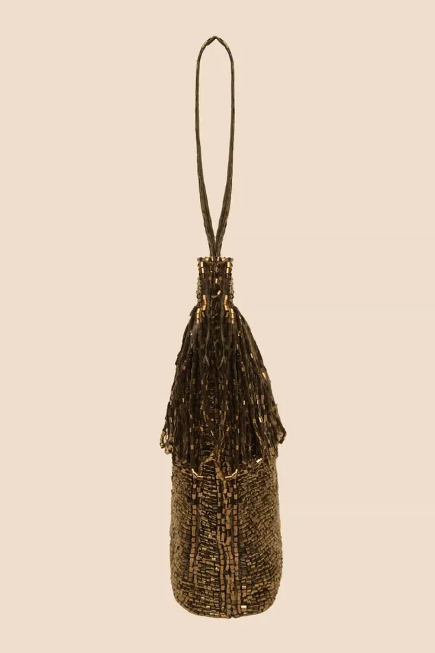Rixo Bags Women Zenni Beaded Bucket Bag Gold