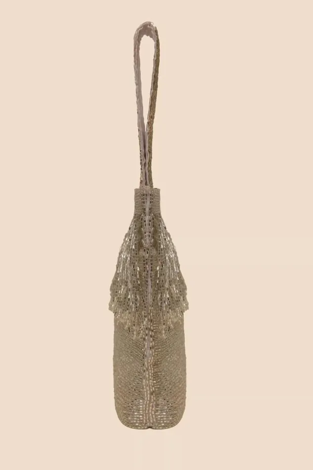 Rixo Bags Women Zenni Beaded Bucket Bag Silver