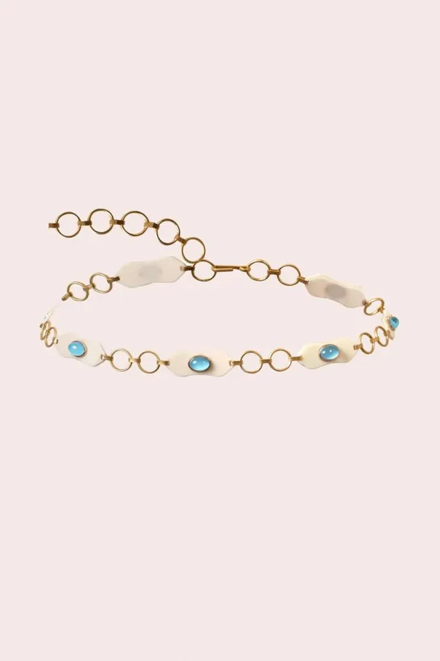 Rixo Belts Women Luella Belt Turquoise