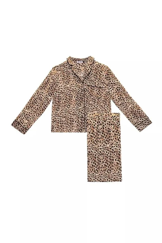 Rixo Coords Women Austin Leopard Pyjamas Leopard Fields Brown