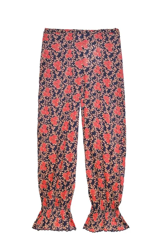 Rixo Coords Women Bobbie Cotton Pyjamas Rennie Rose Blue