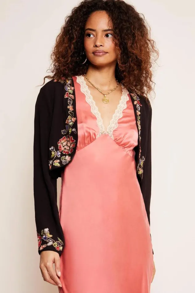 Rixo Coats And Jackets Women Larke Embellished Jacket Waterblossom Embellishment Black
