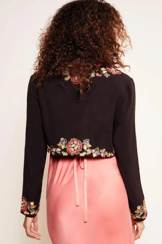 Rixo Coats And Jackets Women Larke Embellished Jacket Waterblossom Embellishment Black