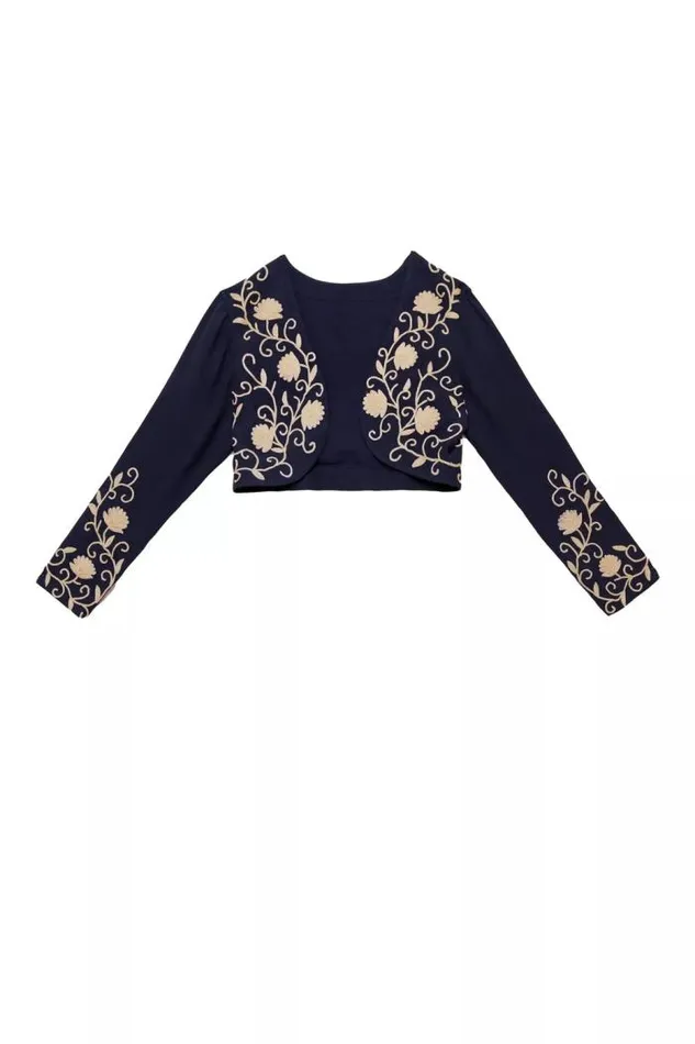 Rixo Coats And Jackets Women Larke Embroidered Jacket Entwined Embroidery Navy