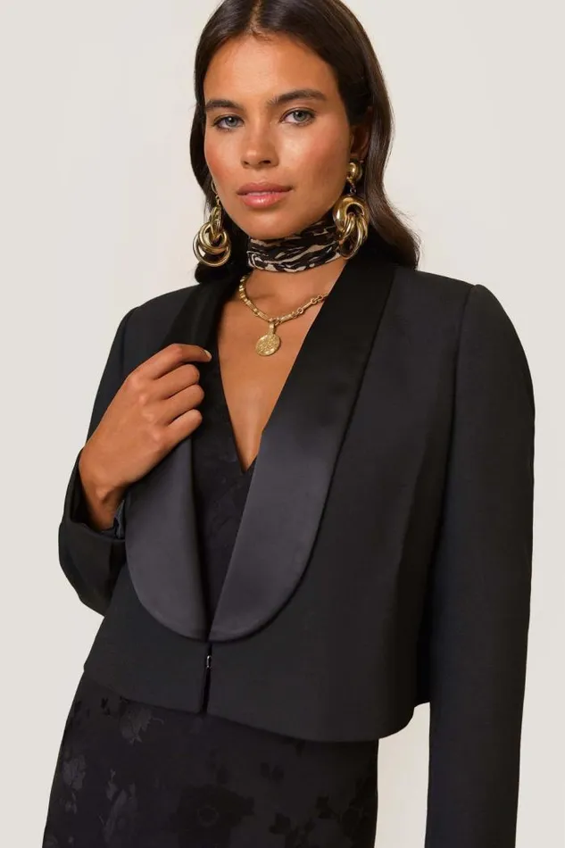 Rixo Coats And Jackets Women Otto Tuxedo Jacket Black