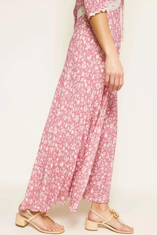 Rixo Dresses Women Amina Midi Dress Amelie Floral Pink