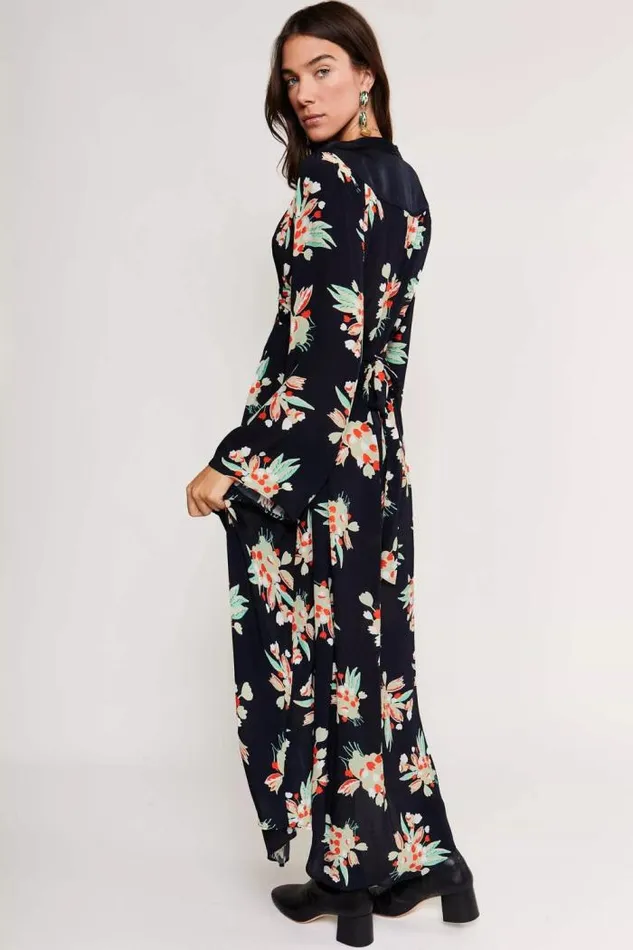Rixo Dresses Women Anela Midi Dress Tulip Cloud Black