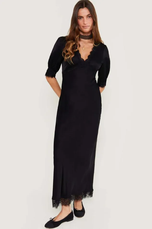 Rixo Dresses Women Annina Midi Dress Black