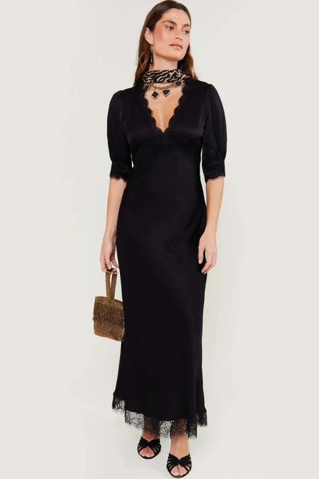 Rixo Dresses Women Annina Midi Dress Black