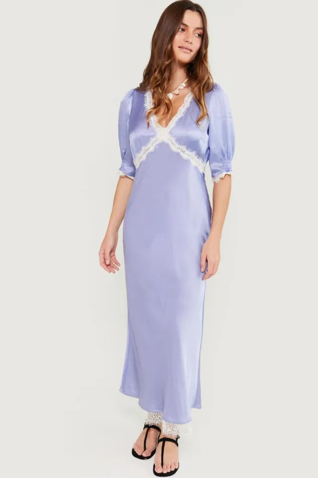 Rixo Dresses Women Annina Midi Dress Slate Blue