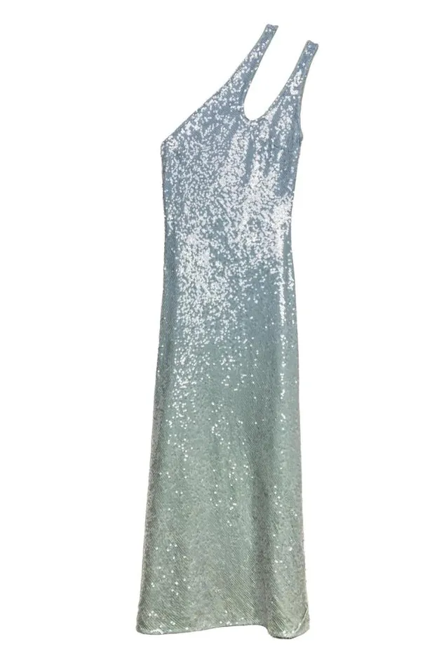 Rixo Dresses Women Avena Midi Dress Ombre Sky