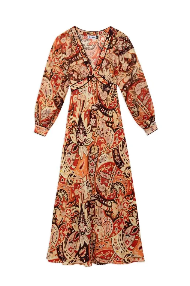 Rixo Dresses Women Ayla Midi Dress Grace Paisley Canyon