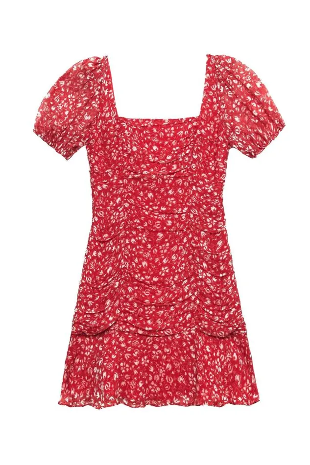 Rixo Dresses Women Bowie Mini Dress Amelie Floral Red