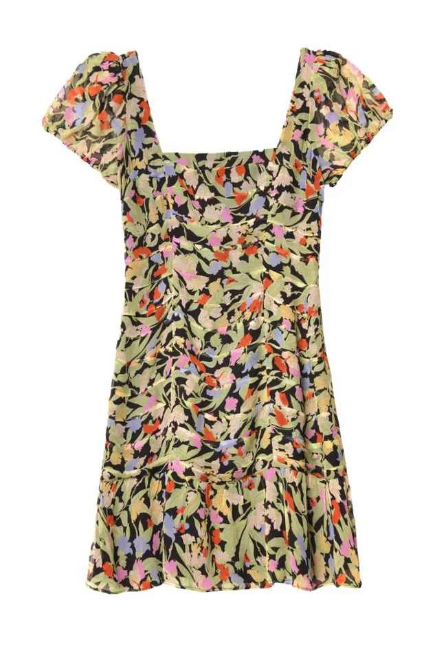 Rixo Dresses Women Bowie Mini Dress Naomi Floral Black