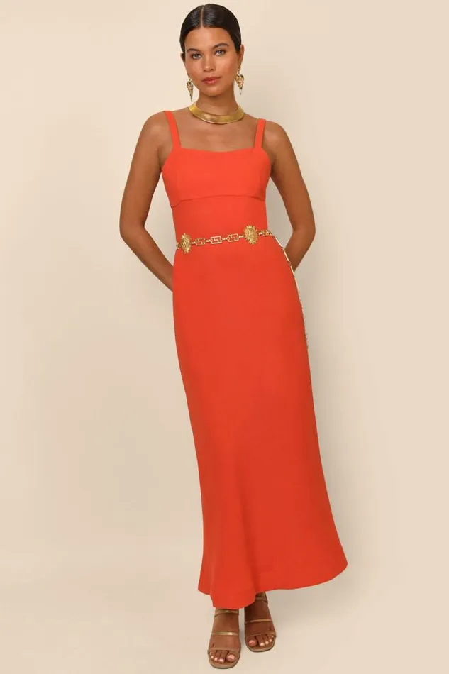 Rixo Dresses Women Brennan Midi Dress Red