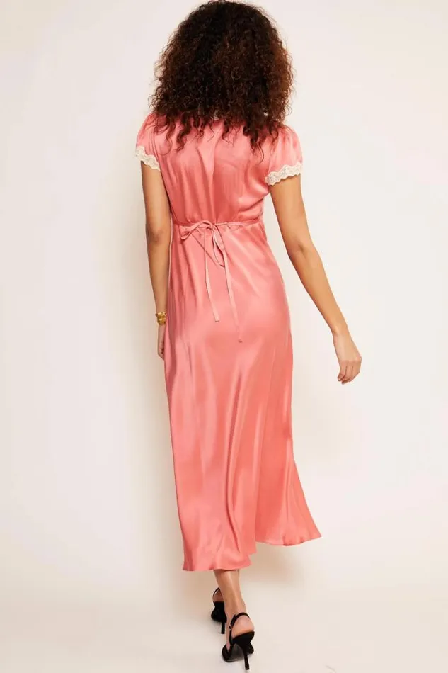 Rixo Dresses Women Clarice Midi Dress Coral