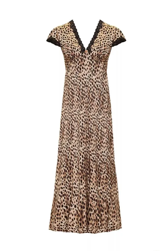 Rixo Dresses Women Clarice Midi Dress Leopard Fields Brown