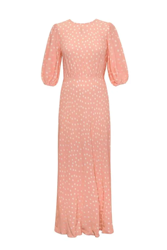 Rixo Dresses Women Flavia Midi Dress Marilyn Spot Pink